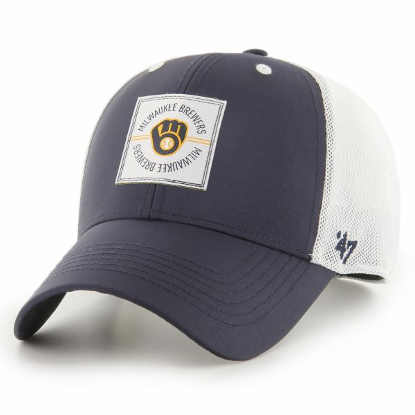Milwaukee Brewers Pro Shop – mens milwaukee brewers 47 navy disburse mvp trucker adjustable hat Team Clothing and Headwear