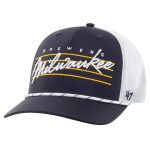 Milwaukee Brewers Pro Shop – mens milwaukee brewers 47 navy downburst trucker adjustable hat Team Clothing and Headwear
