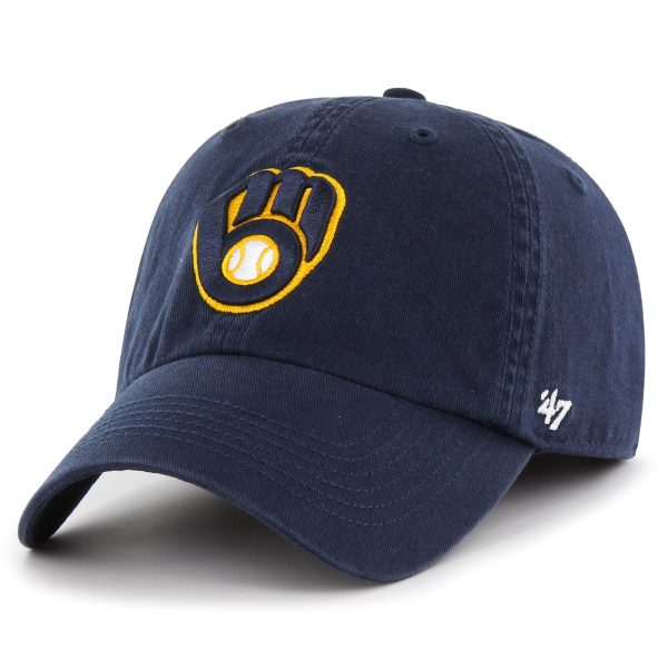 Milwaukee Brewers Pro Shop – mens milwaukee brewers 47 navy franchise logo fitted hat Team Clothing and Headwear
