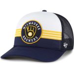 Milwaukee Brewers Pro Shop – mens milwaukee brewers 47 navy lift off foam front mesh trucker adjustable hat Team Clothing and Headwear