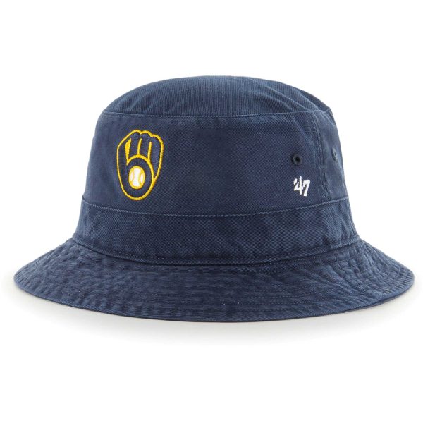 Milwaukee Brewers Pro Shop – mens milwaukee brewers 47 navy primary bucket hat Team Clothing and Headwear