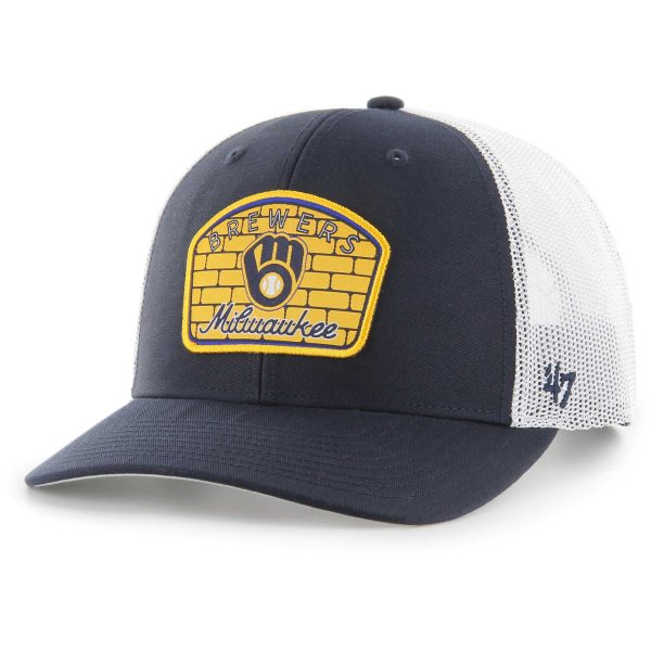Milwaukee Brewers Pro Shop – mens milwaukee brewers 47 navy retro region patch trucker adjustable hat Team Clothing and Headwear