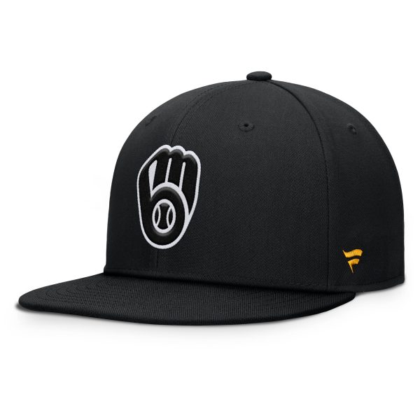 Milwaukee Brewers Pro Shop – mens milwaukee brewers fanatics black walk-off bullpen snapback hat Team Clothing and Headwear