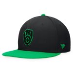 Milwaukee Brewers Pro Shop – mens milwaukee brewers fanatics blackkelly green lucky snapback hat Team Clothing and Headwear