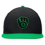 Milwaukee Brewers Pro Shop – mens milwaukee brewers fanatics blackkelly green lucky snapback hat Team Clothing and Headwear