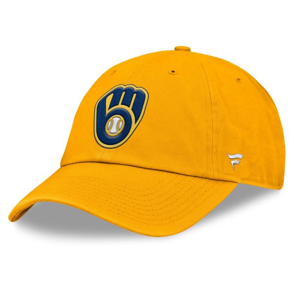 Milwaukee Brewers Pro Shop – mens milwaukee brewers fanatics gold core adjustable hat Team Clothing and Headwear