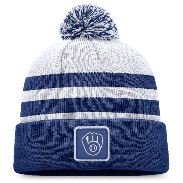 Milwaukee Brewers Pro Shop – mens milwaukee brewers fanatics gray cuffed knit hat with pom Team Clothing and Headwear