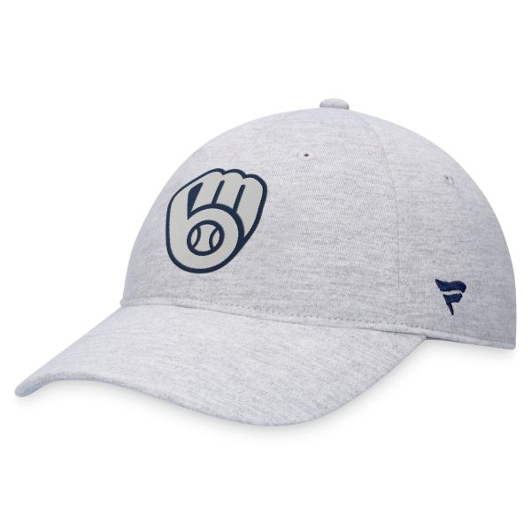 Milwaukee Brewers Pro Shop – mens milwaukee brewers fanatics gray logo adjustable hat Team Clothing and Headwear