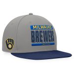 Milwaukee Brewers Pro Shop – mens milwaukee brewers fanatics graynavy line drive two-tone snapback hat Team Clothing and Headwear