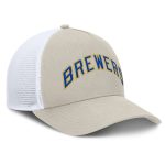 Milwaukee Brewers Pro Shop – mens milwaukee brewers fanatics khaki heritage light khaki a-frame adjustable hat Team Clothing and Headwear