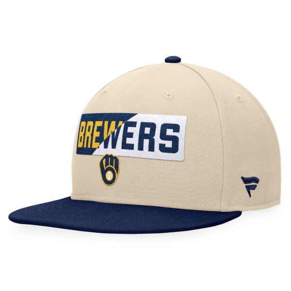 Milwaukee Brewers Pro Shop – mens milwaukee brewers fanatics khakinavy cycle snapback hat Team Clothing and Headwear