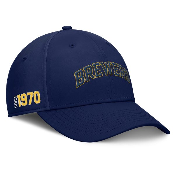 Milwaukee Brewers Pro Shop – mens milwaukee brewers fanatics navy fundamental tag flex hat Team Clothing and Headwear