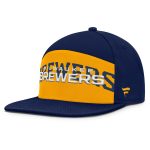 Milwaukee Brewers Pro Shop – mens milwaukee brewers fanatics navygold clubhouse splitter snapback hat Team Clothing and Headwear