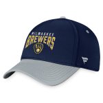 Milwaukee Brewers Pro Shop – mens milwaukee brewers fanatics navygray stacked logo flex hat Team Clothing and Headwear