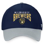 Milwaukee Brewers Pro Shop – mens milwaukee brewers fanatics navygray stacked logo flex hat Team Clothing and Headwear