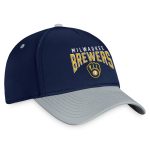 Milwaukee Brewers Pro Shop – mens milwaukee brewers fanatics navygray stacked logo flex hat Team Clothing and Headwear