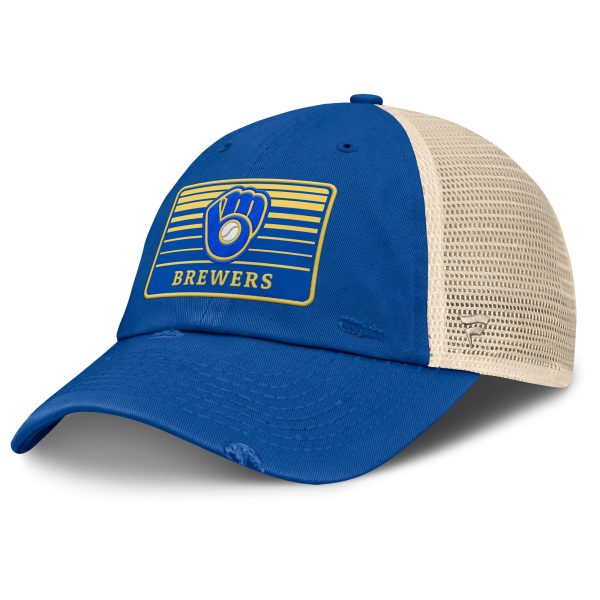 Milwaukee Brewers Pro Shop – mens milwaukee brewers fanatics royalnatural cooperstown collection eastbound mesh adjustable hat Team Clothing and Headwear