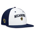 Milwaukee Brewers Pro Shop – mens milwaukee brewers fanatics whitenavy iconic color blocked fitted hat Team Clothing and Headwear