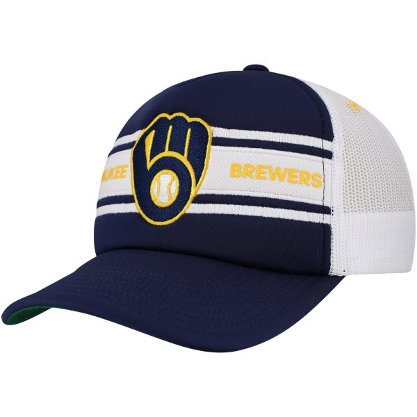 Milwaukee Brewers Pro Shop – mens milwaukee brewers navy sideline trucker adjustable hat Team Clothing and Headwear