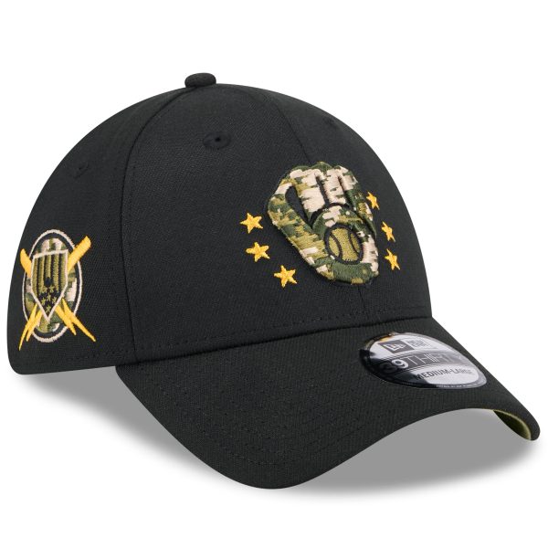 Milwaukee Brewers Pro Shop – mens milwaukee brewers new era black 2024 armed forces day 39thirty flex hat Team Clothing and Headwear