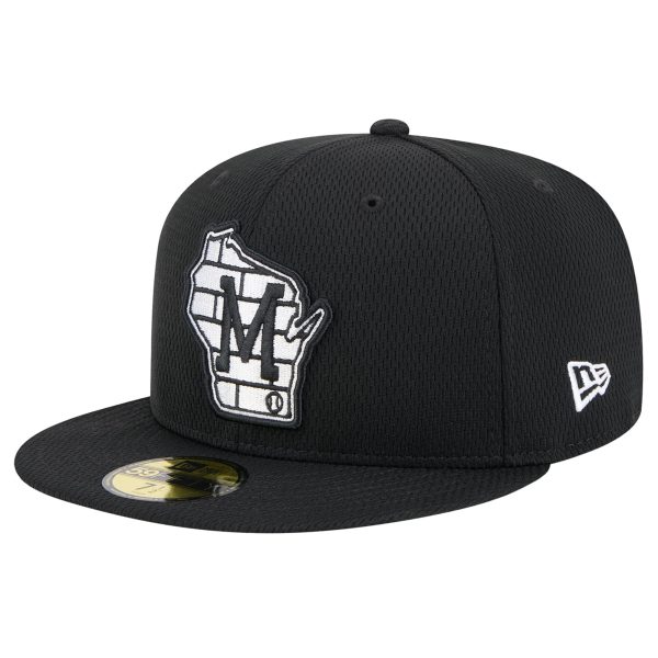 Milwaukee Brewers Pro Shop – mens milwaukee brewers new era black 2025 clubhouse 59fifty fitted hat Team Clothing and Headwear