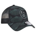 Milwaukee Brewers Pro Shop – mens milwaukee brewers new era black 9forty a-frame trucker adjustable hat Team Clothing and Headwear