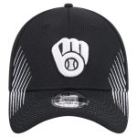 Milwaukee Brewers Pro Shop – mens milwaukee brewers new era black active dash mark 39thirty flex hat Team Clothing and Headwear