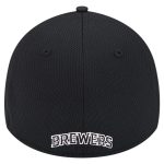 Milwaukee Brewers Pro Shop – mens milwaukee brewers new era black active dash mark 39thirty flex hat Team Clothing and Headwear