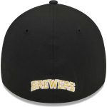 Milwaukee Brewers Pro Shop – mens milwaukee brewers new era black logo 39thirty flex hat Team Clothing and Headwear