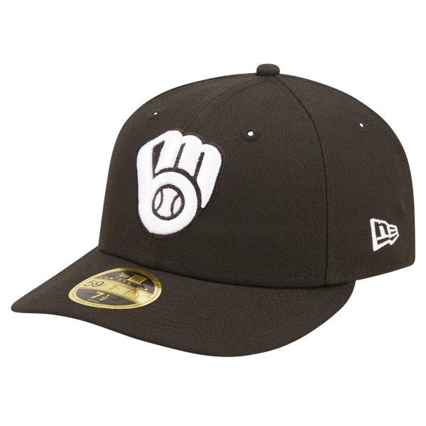 Milwaukee Brewers Pro Shop – mens milwaukee brewers new era black low profile 59fifty fitted hat Team Clothing and Headwear