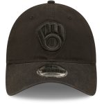 Milwaukee Brewers Pro Shop – mens milwaukee brewers new era black on black core classic 2.0 9twenty adjustable hat Team Clothing and Headwear