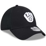 Milwaukee Brewers Pro Shop – mens milwaukee brewers new era blackwhite neo 39thirty flex hat Team Clothing and Headwear