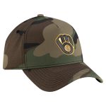Milwaukee Brewers Pro Shop – mens milwaukee brewers new era camo woodland team pop 9forty a-frame adjustable hat Team Clothing and Headwear