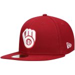 Milwaukee Brewers Pro Shop – mens milwaukee brewers new era cardinal white logo 59fifty fitted hat Team Clothing and Headwear
