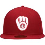Milwaukee Brewers Pro Shop – mens milwaukee brewers new era cardinal white logo 59fifty fitted hat Team Clothing and Headwear