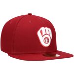 Milwaukee Brewers Pro Shop – mens milwaukee brewers new era cardinal white logo 59fifty fitted hat Team Clothing and Headwear
