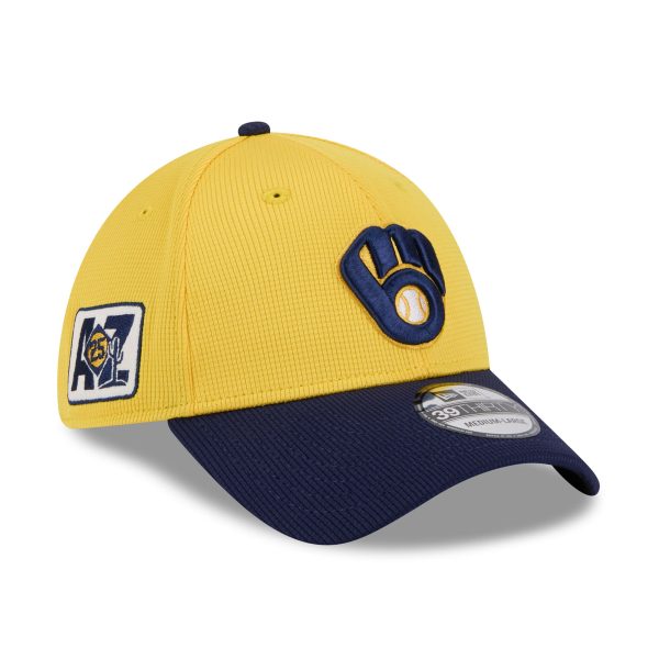 Milwaukee Brewers Pro Shop – mens milwaukee brewers new era goldnavy 2025 spring training 39thirty flex hat Team Clothing and Headwear
