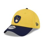 Milwaukee Brewers Pro Shop – mens milwaukee brewers new era goldnavy 2025 spring training 39thirty flex hat Team Clothing and Headwear