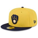 Milwaukee Brewers Pro Shop – mens milwaukee brewers new era goldnavy 2025 spring training 59fifty fitted hat Team Clothing and Headwear