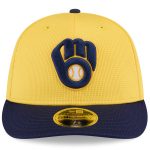 Milwaukee Brewers Pro Shop – mens milwaukee brewers new era goldnavy 2025 spring training low profile 59fifty fitted hat Team Clothing and Headwear