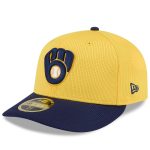 Milwaukee Brewers Pro Shop – mens milwaukee brewers new era goldnavy 2025 spring training low profile 59fifty fitted hat Team Clothing and Headwear