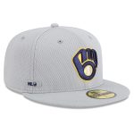 Milwaukee Brewers Pro Shop – mens milwaukee brewers new era gray 2025 mlb clubhouse 59fifty fitted hat Team Clothing and Headwear