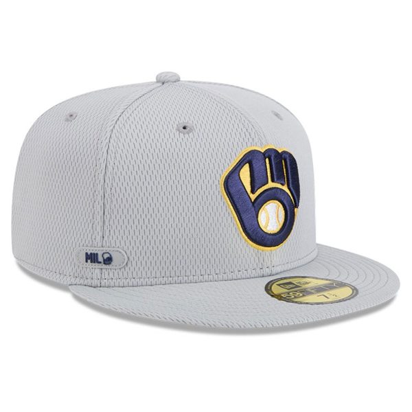 Milwaukee Brewers Pro Shop – mens milwaukee brewers new era gray 2025 mlb clubhouse 59fifty fitted hat Team Clothing and Headwear