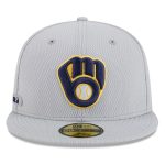 Milwaukee Brewers Pro Shop – mens milwaukee brewers new era gray 2025 mlb clubhouse 59fifty fitted hat Team Clothing and Headwear