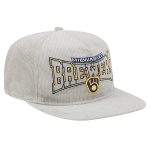 Milwaukee Brewers Pro Shop – mens milwaukee brewers new era gray corduroy golfer snapback hat Team Clothing and Headwear