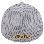 Milwaukee Brewers Pro Shop – mens milwaukee brewers new era gray linear 39thirty flex-fit hat Team Clothing and Headwear
