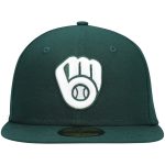 Milwaukee Brewers Pro Shop – mens milwaukee brewers new era green white logo 59fifty fitted hat Team Clothing and Headwear