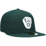 Milwaukee Brewers Pro Shop – mens milwaukee brewers new era green white logo 59fifty fitted hat Team Clothing and Headwear