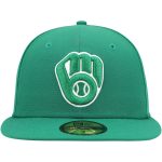 Milwaukee Brewers Pro Shop – mens milwaukee brewers new era kelly green white logo 59fifty fitted hat Team Clothing and Headwear