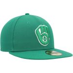 Milwaukee Brewers Pro Shop – mens milwaukee brewers new era kelly green white logo 59fifty fitted hat Team Clothing and Headwear